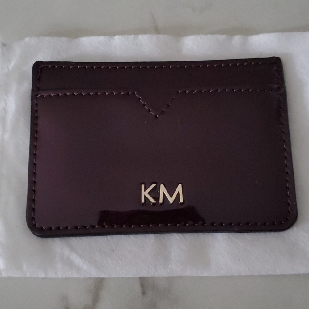 KM Patent Leather Card Holder